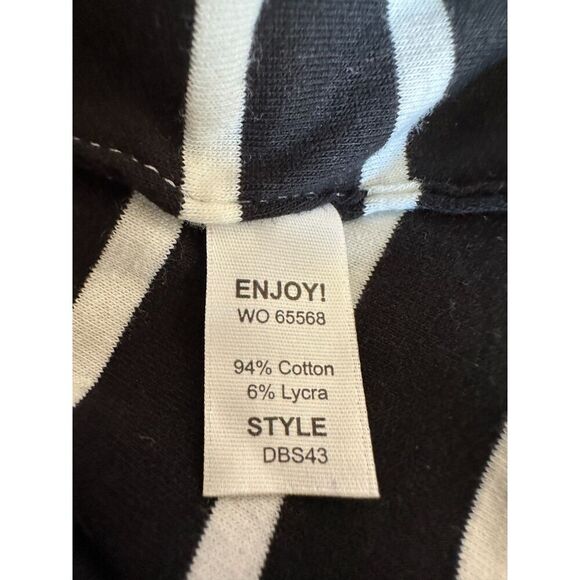 Michael Stars Black and White Striped Tube Top Size Medium - MADE IN USA - Picture 6 of 6